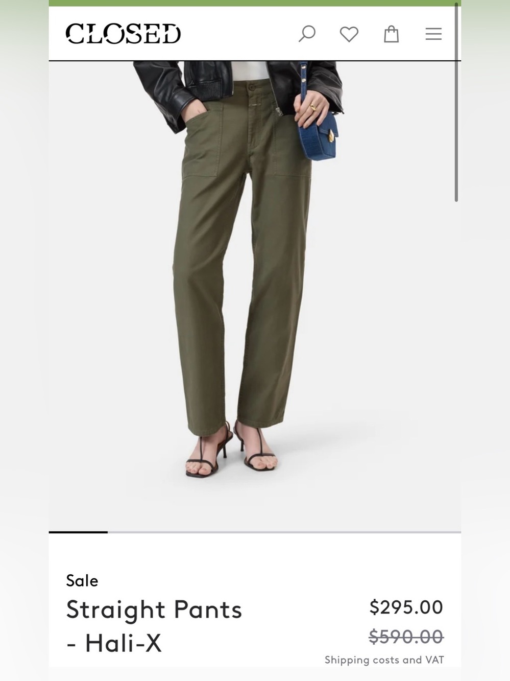Straight-Leg Pants in Olive